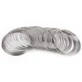 Bright silver memory steel wire coils for DIY jewelry making and bracelet crafting - Memory Steel Wire (BBG158) / Thickness 0.6mm/Diameter 6cm (10 Loops/Pack) / White K Plated
