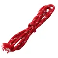 Durable 1-5mm red braided polyester cord with white twill patterns for DIY jewelry craft - Dark Red