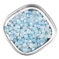 Pearlescent ABS camellia flower beads in light blue and white for DIY jewelry making - Blue Series