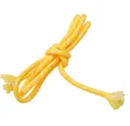 Braided yellow polyester cord with white dotted pattern for DIY jewelry making - Yellow