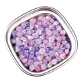 Pearlescent ABS camellia flower beads in pink and purple for DIY jewelry making - Pink & Purple Series