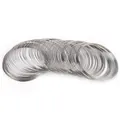 Bobines de fil à mémoire argentées pour bracelets DIY en acier inoxydable durable - Petite Boucle de Bracelet K Blanc Électroplaqué