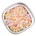 DIY rose flower beads with pearl luster in assorted macaron colors for jewelry making - Dream Castle