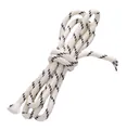 Black and white patterned braided polyester cord for DIY bracelet and craft making - Cream