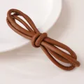 6mm brown braided faux leather cord for DIY jewelry with visible durable stitching detail - 6mm (1m/Pack) / Brown