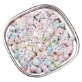 Nacreous ABS camellia flower beads in macaron colors for DIY jewelry making - Two-Tone Series