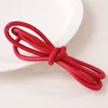 Vibrant red 6mm braided leather cord necklace with smooth texture and round stitching - 6mm (1m/Pack) / Red