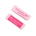 Pink and rose handmade with love woven fabric labels for DIY sewing accessories - 50x15mm (20 Pieces/Pack) / Rose Red
