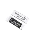Black and white handmade with love fabric labels for DIY sewing and clothing crafts - 50x15mm (20 Pieces/Pack) / White