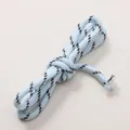 Light blue polyester cord with black zigzag pattern for DIY jewelry making - Black Spotted Blue