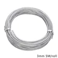 Silver 3mm handmade aluminum wire for DIY jewelry making 5m roll high quality metal craft wire - 3mm Silver (5m/pack)