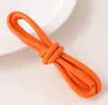 Bright orange 6mm braided leather cord with fine stitching for DIY necklace making - 6mm (1m/Pack) / Orange