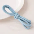6mm light blue braided leather cord with stitching for DIY jewelry making and pendants - 6mm (1m/Pack) / Blue
