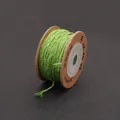 Green and white hand-woven cotton cord spool for DIY jewelry and phone lanyards - Spring Bud