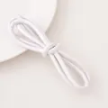 DIY 6mm white faux leather cord necklace strap with detailed stitching and soft pearlescent finish - 6mm (1m/Pack) / White