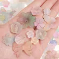 Frosted acrylic macaron gradient beads in flower and butterfly shapes for DIY jewelry - 20g per Pack / Multi-color Series