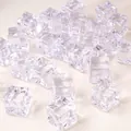 Set of 18mm transparent square acrylic ice cubes for DIY jewelry and decor - 10 Pieces/Pack 18mm / Clear