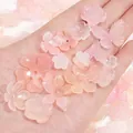 Pink frosted acrylic jelly bow and floral beads for DIY handmade jewelry bracelets - 20g per Pack / Pink Series