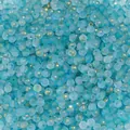 Sky blue 4mm frosted glass beads with gold foil for DIY jewelry making - 10g/Pack (Approx. 100 pcs) / Sky Blue