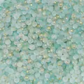 Frosted Tiffany blue 4mm glass beads with gold foil accents for DIY jewelry making - 10g/Pack (Approx. 100 pcs) / Light Cyan