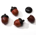 Handmade sandalwood acorn charm with screw lid for DIY jewelry and keychain accessories - 21x31mm (Aperture approx. 1.2mm) 1 Piece/Pack / Ebony and Rosewood
