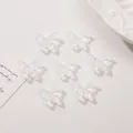 Iridescent 14mm glass butterfly beads for DIY jewelry and handmade bracelets - 14x12mm Hole Approx 1.3mm 10 Pieces/Pack / Blue Eye