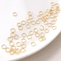Gouden roestvrijstalen open buigringen voor DIY sieraden maken en verbindingen - 0.8x6mm (20 Stuks/Verpakking)