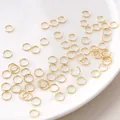 Gouden roestvrijstalen open buigringen voor doe-het-zelf sieraden in witte schaal - 0.8x7mm (20 Stuks/Verpakking)