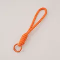 Portachiavi in paracord intrecciato arancione brillante con moschettone in metallo - Lunghezza Totale 16cm, Diametro della Fibbia 23mm (1 Pezzo) / Arancione