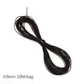 Deep brown 0.8mm waxed cord for DIY jewelry making, 10 meters per bag length - 10 Meters / 0.8mm / Dark Brown