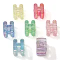 Kleurrijke acryl H-letter kralen met iriserende afwerking voor DIY sieraden armbanden - Letter H / 5 Stuks/Verpakking (Gat ca. 6mm)
