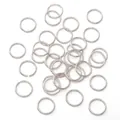 Zilveren open buigringen voor DIY-sieraden maken en metalen verbindingsaccessoires - 1.0x10mm (200 Stuks/Verpakking)