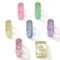 Regenboog acryl kralen voor DIY kettingen met iriserende zonne-afwerking - Letter I / 5 Stuks/Verpakking (Gat ca. 6mm)