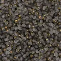 4mm dark gray frosted glass beads with gold foil foil accents for DIY jewelry making - 4mm (Hole Approx 1mm) 10g/Pack (Approx 100 Pieces) / Black