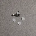Clear silicone earring backs and silver screw back earring studs DIY jewelry kit - Diameter Five