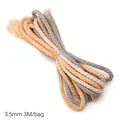 3.5mm 3-strand gradient cotton cord in pink, beige and grey for DIY jewelry making - 3.5mm x 3m / Autumn Harvest