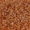 4mm καφέ ματ γυάλινες χάντρες με φύλλα χρυσού για χειροποίητα κοσμήματα DIY - 4mm (Τρύπα περίπου 1mm) 10g/Συσκευασία (περίπου 100 τεμάχια) / Καφέ