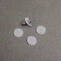 Clear silicone healing discs with silver ball studs for piercing bump relief treatment - Diameter 12