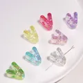 Regenboog acryl kralen in V-vorm met AB-coating voor DIY sieraden en telefoonkettingen - Letter V / 5 Stuks/Verpakking (Gat ca. 6mm)