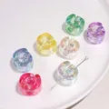 Mix van doorschijnende acryl aurora kralen voor het maken van DIY-sieradenarmbanden - Letter G / 5 Stuks/Verpakking (Gat ca. 6mm)