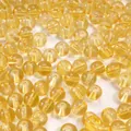 Semi-transparent amber glass round beads for DIY jewelry making and handmade necklaces - 8mm (1.5mm Hole, 30 Pieces/Pack) / Gold