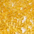 Polished transparent 8mm/10mm amber yellow glass round beads for DIY jewelry making - 8mm (1.5mm Hole, 30 Pieces/Pack) / Gold