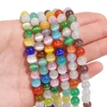 Vibrant cat eye glass beads for DIY jewelry making in various multi-color shades - 8mm Mixed Colors (25 Pcs/Pack)