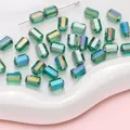 Gefacetteerde groene kristallen kralen met AB-coating voor handgemaakte DIY sieraden - Donkergroen