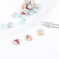 Cuentas rectangulares de piedra emperador azul con doble agujero para creación de joyas DIY - Piedra Shoushan