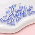 Gefacetteerde lavendel glazen kralen met AB-glans en metalen pen voor DIY-sieraden maken - Saffierblauw