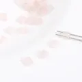 Cuentas cuadradas translúcidas rosa pálido de hematita para crear joyas artesanales - Cuarzo rosa