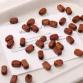 Perles cylindriques en bois brun rouge avec grain naturel pour bijoux DIY - Perle Rectangulaire / 20 Pièces/Paquet (Env. 10×6mm) / Rouge