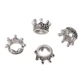 Antique silver crown shaped alloy spacer beads for handmade DIY jewelry bracelets - 10x7mm (10 Pieces/Pack) / Antique Silver