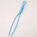 Blaues Polyester-Paracord-Lanyard mit römischem Knoten für DIY-Schmuckzubehör - 1 Stück Packung (ca. 22cm Länge, 4,5cm Römischer Knoten) / Blau